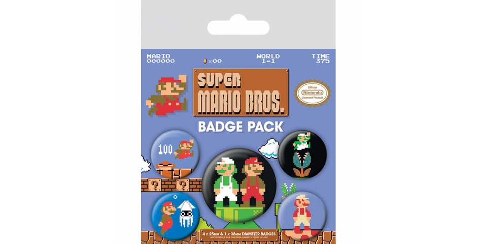 Набор значков Super Mario Bros (Retro)